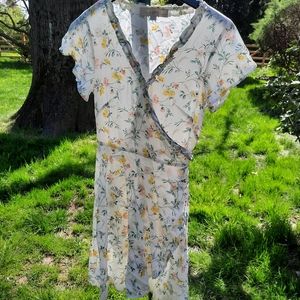 Loft Floral Wrap Dress